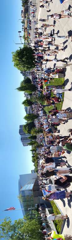 Eugene, Oregon holds a Families Belong Together rally, one of 700 across the U.S.