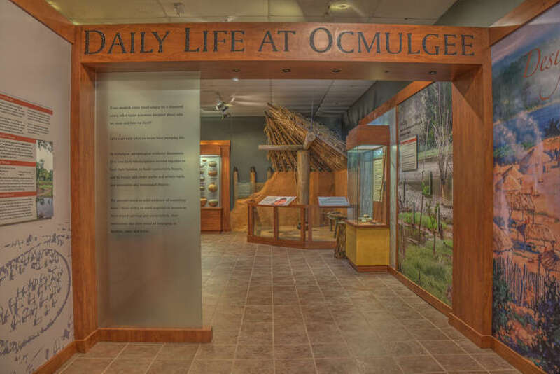 detail of museum at Ocmulgee National Monument