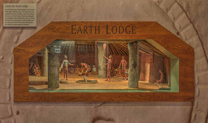 Earth Lodge Display in museum