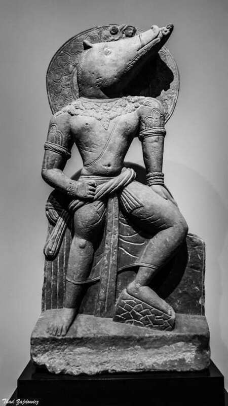 stone sculpture vishnu ancient boar avatar art

India, Uttar Pradesh. Mathura, 3rd century Sandstone The Norton Simon Museum in Pasadena, California 2016