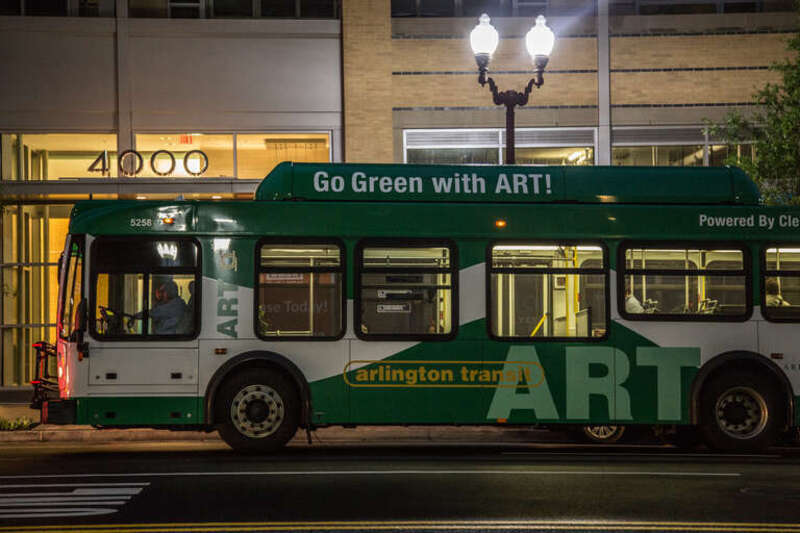 An Arlington Transit (ART) bus in Arlington, Virginia.