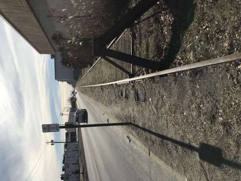 An abandoned spur track along the East Providence Branch of the Providence and Worcester Railroad in Pawtucket, Rhode Island.