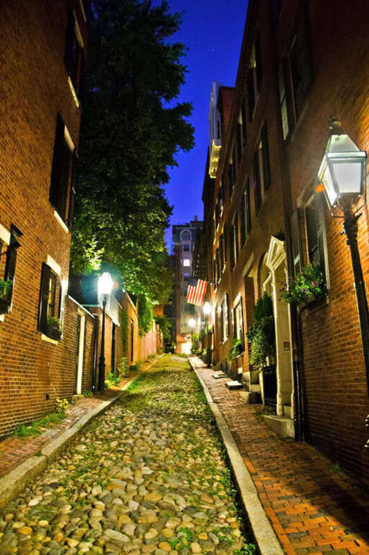 Acorn Street at Night
