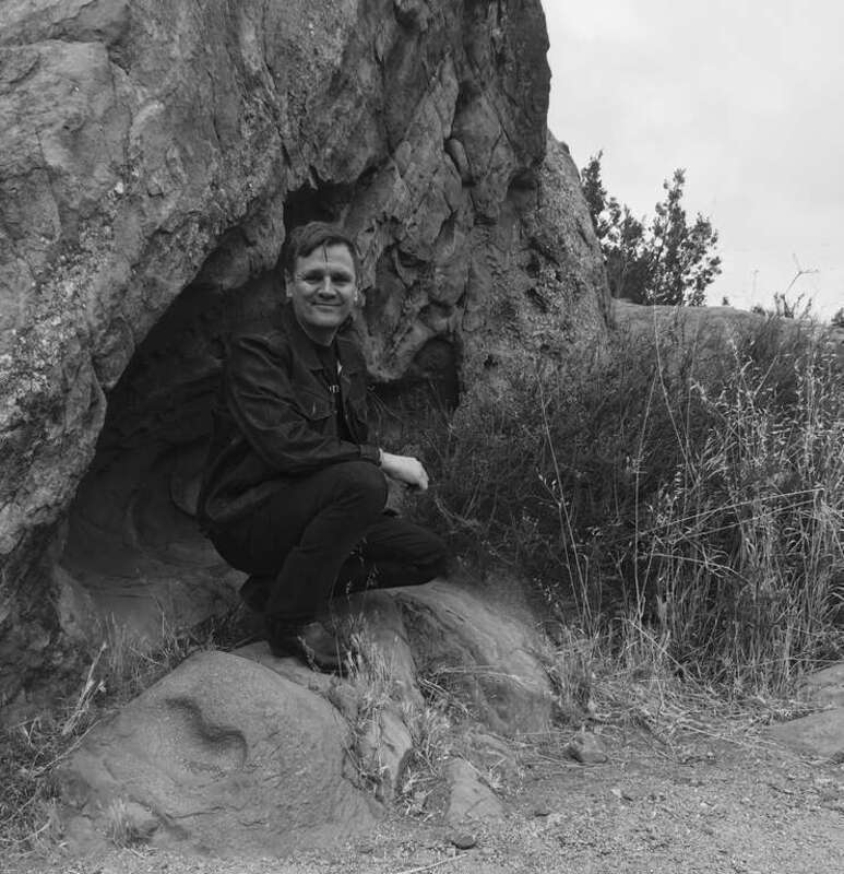 Author Lorin Morgan-Richards at Vasquez Rocks