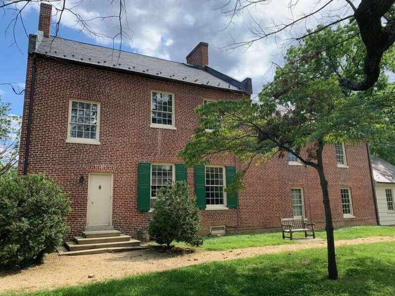 View of the back of the Beall-Dawson House, Rockville, Maryland -- built 1815.