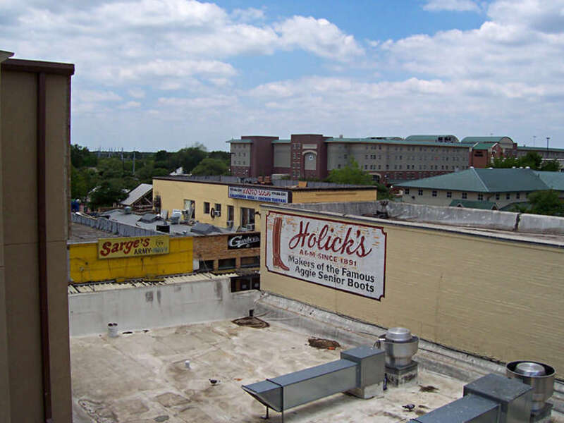 Behind College Main and University Drive