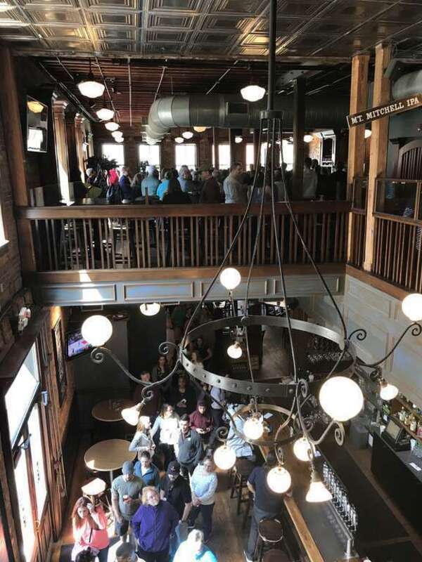 Beto O'Rourke campaign stop at Natty Greene's in Greensboro, North Carolina on April 15, 2019.