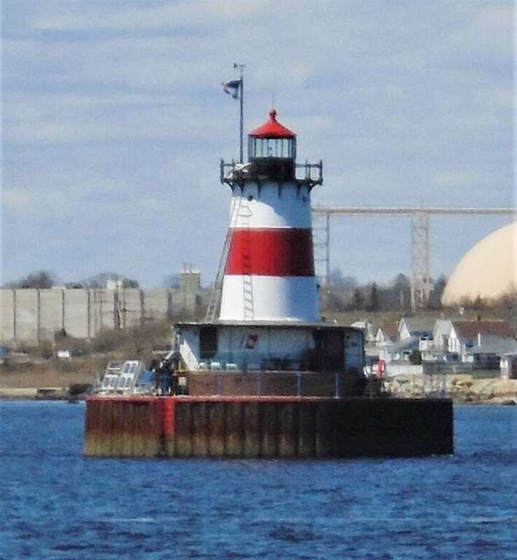 The Borden Flats Light is a historic lighthouse on the Taunton River in Fall River, Massachusetts. It is a tower-on-caisson type known as a sparkplug lighthouse. The light was built in 1881, and added to the National Register of Historic Places in