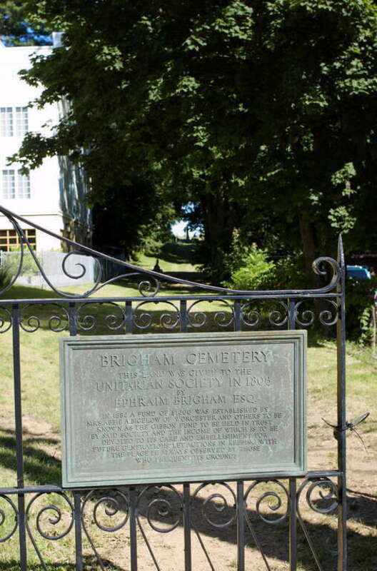 The entrance to the Brigham Cemetery in Marlborough, Massachusetts.