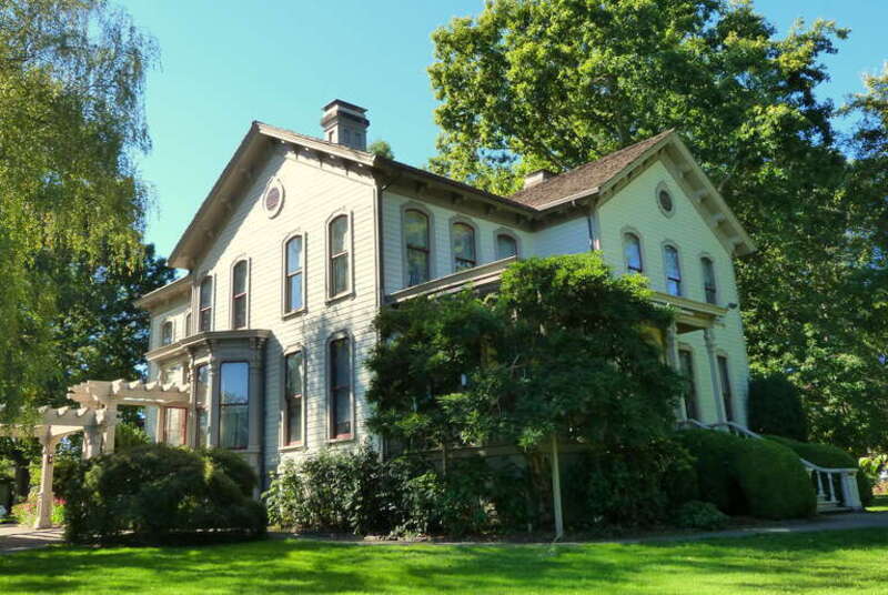 The historic Asahel Bush House (built 1877), located at 600 Mission Street Southeast in Salem, Oregon, United States, is listed on the US National Register of Historic Places. It is also listed as a contributing feature in the National