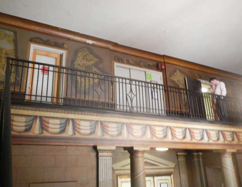 Looking south at balcony.