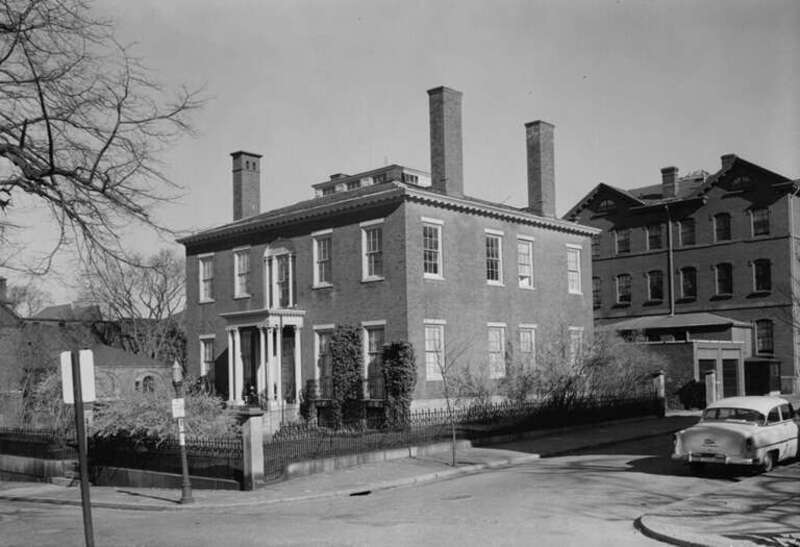 Candace Allen House — 12 Benevolent Street, Providence, Providence County, Rhode Island.
Image: Historic American Buildings Survey of Rhode Island.