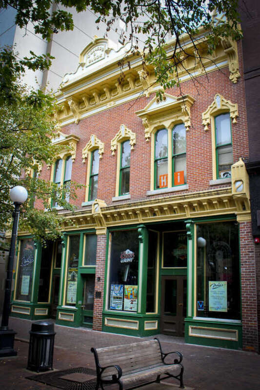 College Block building. Photo taken in the pedestrian mall in downtown Iowa City, IA