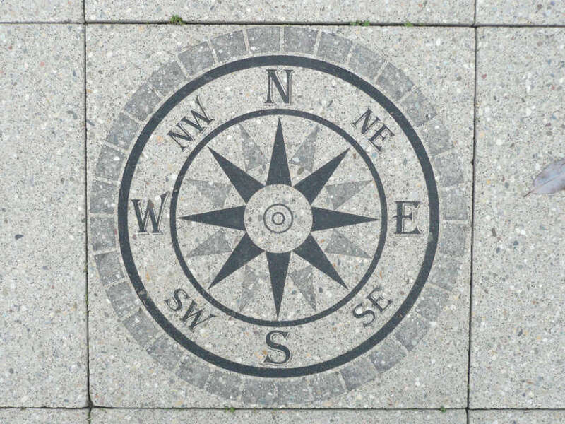 compass rose in concrete;
Fort McHenry National Monument, 

Baltimore, MD