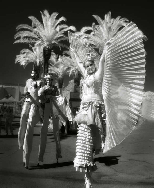 Stilt Circus performers captivate the crowd at the California State Fair.  Or perhaps we catch a glimpse at an alternate universe.  One other the other.