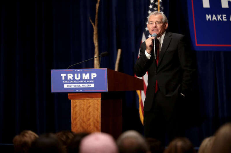 U.S. Congressman David Schweikert speaking with supporters at a &quot;Make America Great Again&quot; campaign rally at the Scottsdale Plaza Resort in Paradise Valley, Arizona.

Please attribute to Gage Skidmore if used elsewhere.