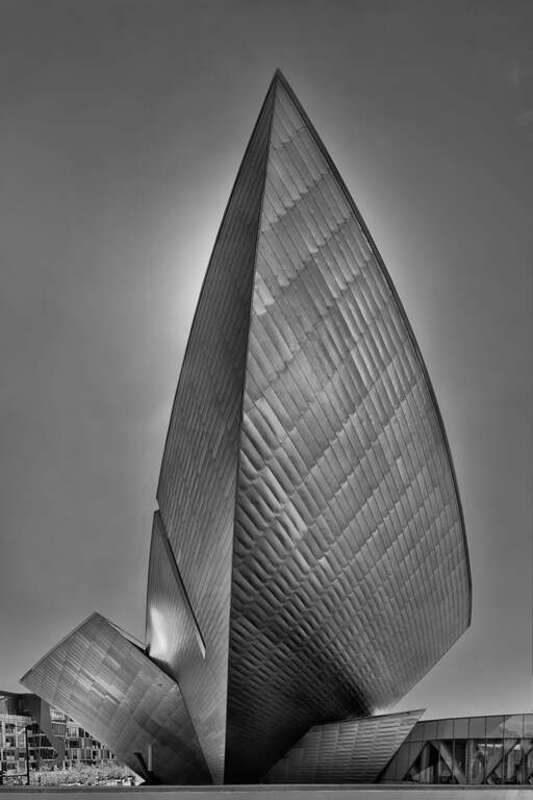 500px provided description: The Denver Art Museum (DAM) Hamilton building was designed by architect Daniel Libeskind and constructed in 2006. Libeskind cites the geometry of the Rocky Mountains and crystals found there as inspirations for the