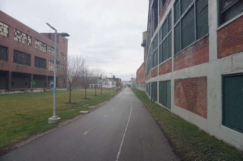 The Dequindre Cut in Detroit, Michigan (United States).