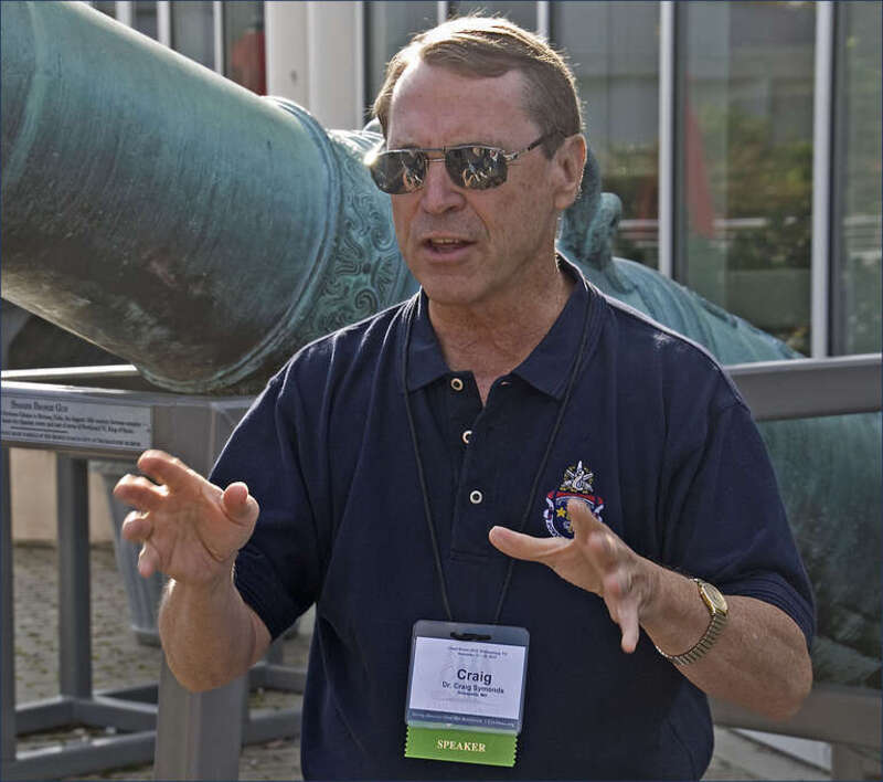 Dr, Symonds led a Civil War Trust tour on September 22, 2012, of The Mariners Museum and then on Hampton Roads, where he described the March 1862 clash of the CSS Virginia and the USS Monitor.
Dr. Symonds in 2005 was appointed professor emeritus of