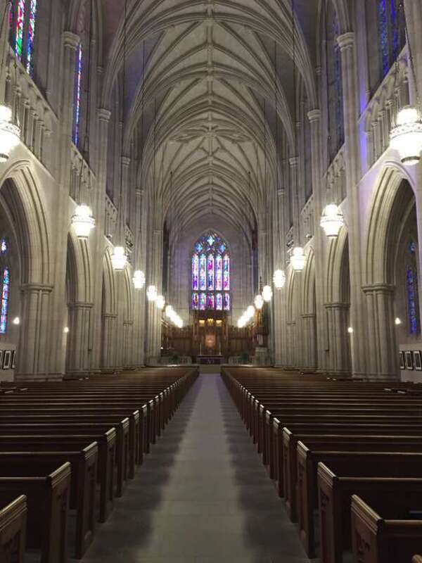 Interior of Duke Chapel in Durham, North Carolina in 2017