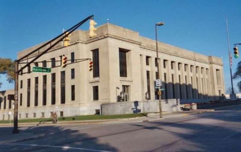 The E. Ross Adair Federal Building and U.S. Courthouse in Fort Wayne, Indiana, seat of the Fort Wayne division of the U.S. District Court for the Northern District of Indiana.