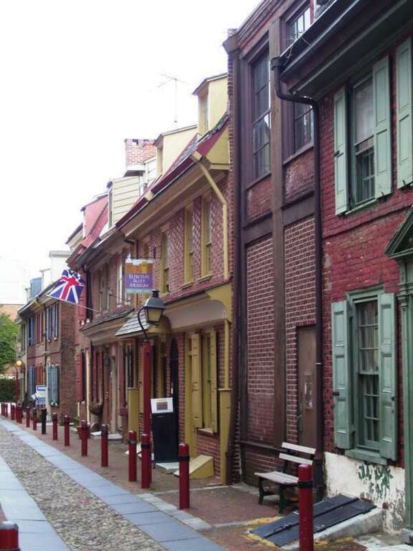 Elfreth's Alley is America's oldest residential street.  Founded in 1702, more than 3000 people have lived in the alley, which runs between N. 2nd Street and N. Front Street, in the Old City neigborhood of Philadelphia, Pennsylvania.  As of 2012,
