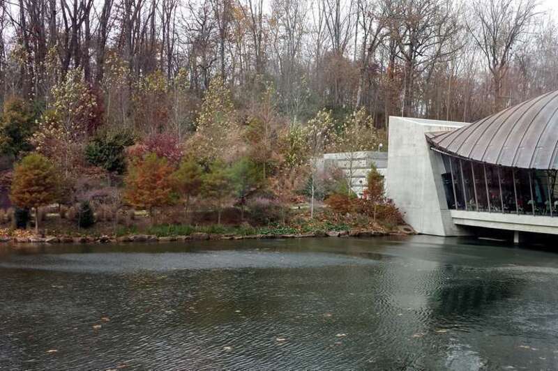 End of fall at Crystal Bridges in Bentonville, Arkansas
