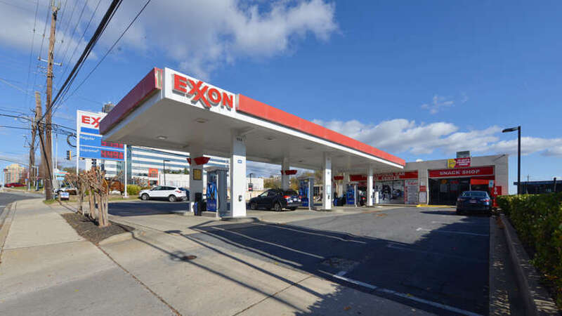 The Exxon station on the east side of Rockville Pike at Nicholson Lane.  11433 Rockville Pike, North Bethesda, Maryland 20852.