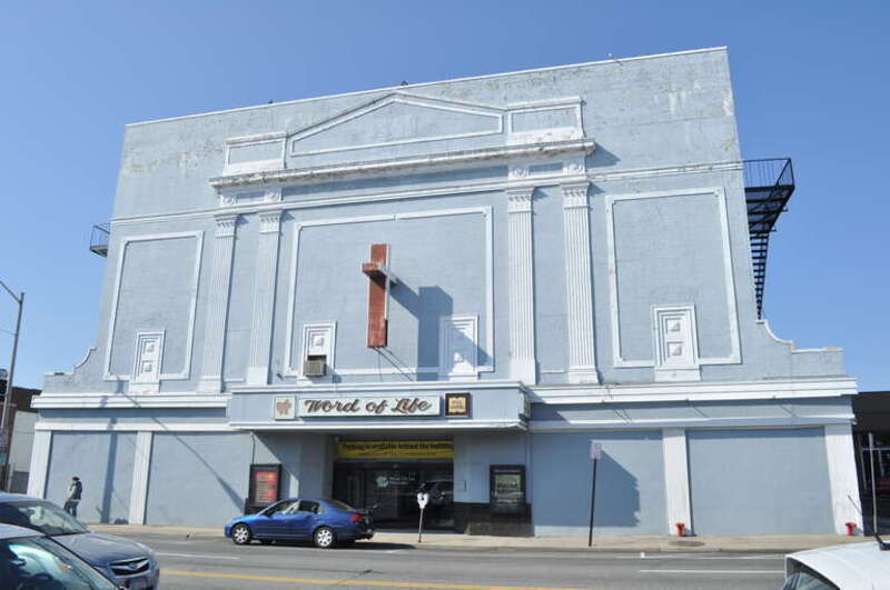 The former Grove Theater, now Word of Life church, Merrick Road near Guy Lombardo Ave (formerly Grove St.), Freeport, Long Island, New York.