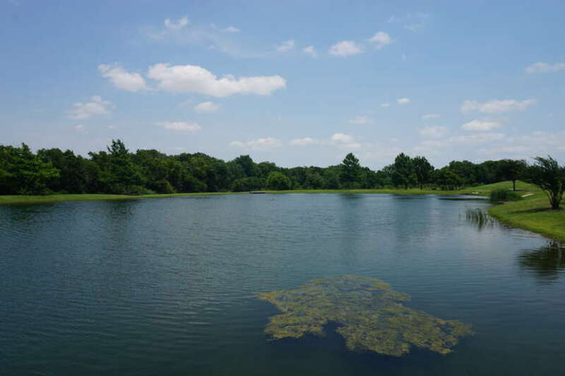 The pond at Frisco Commons in Frisco, Texas (United States).
