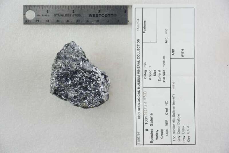 Sullivan Mine
Bunker Hill, Coeur d'Alene
Idaho, USA

1031