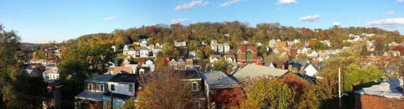 Garfield (Pittsburgh), as seen from Penn Avenue on its southern border.