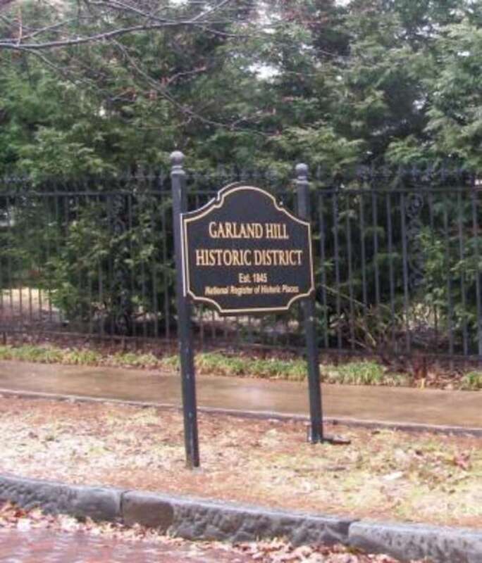 The Garland Hill Historic District is a small residential neighborhood located on one of Lynchburg's seven hills. Situated northwest of Fifth Street, the Garland Hill streets of Clay, Madison and Harrison are steeply bounded by Blackwater .