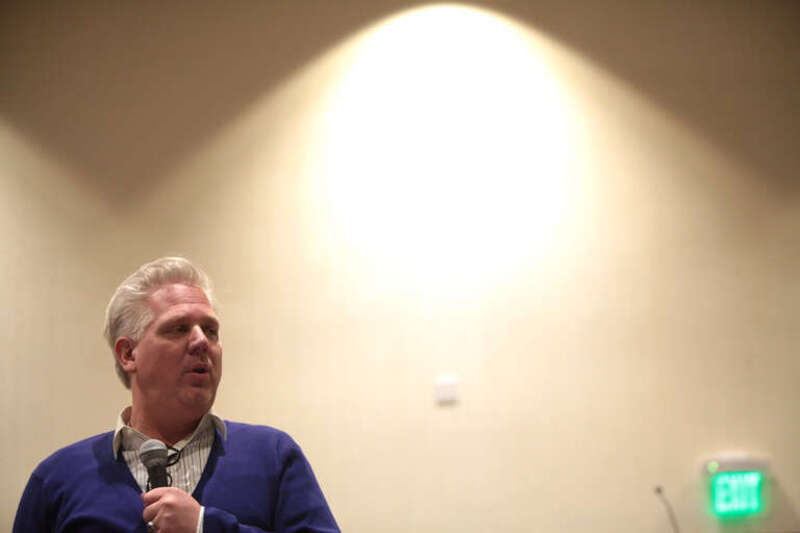 Glenn Beck speaking with attendees at an event titled &quot;An Evening Devotional on the U.S. Constitution&quot; in Mesa, Arizona. Please attribute to Gage Skidmore if used elsewhere.
