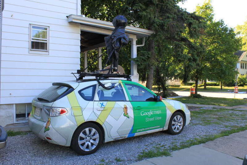 Google Maps Street View camera car, 968 West Cross Avenue, Ypsilanti, Michigan