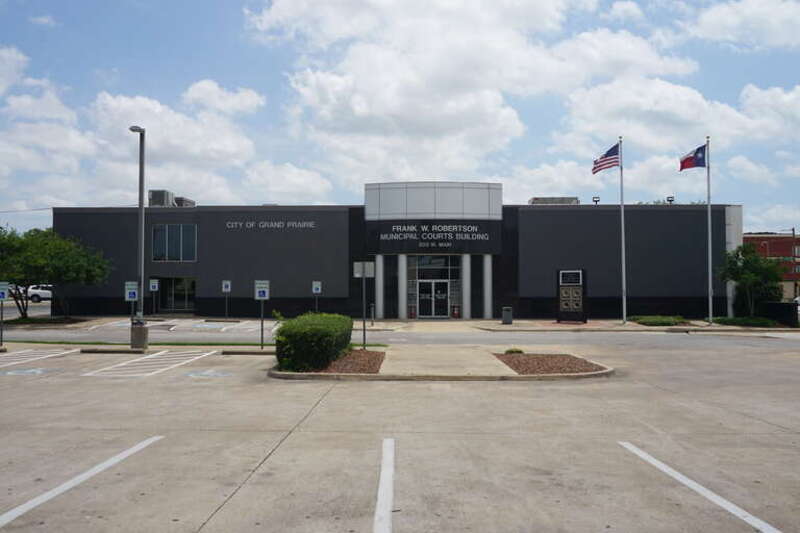 The Frank W. Robertson Municipal Court Building in Grand Prairie, Texas (United States).