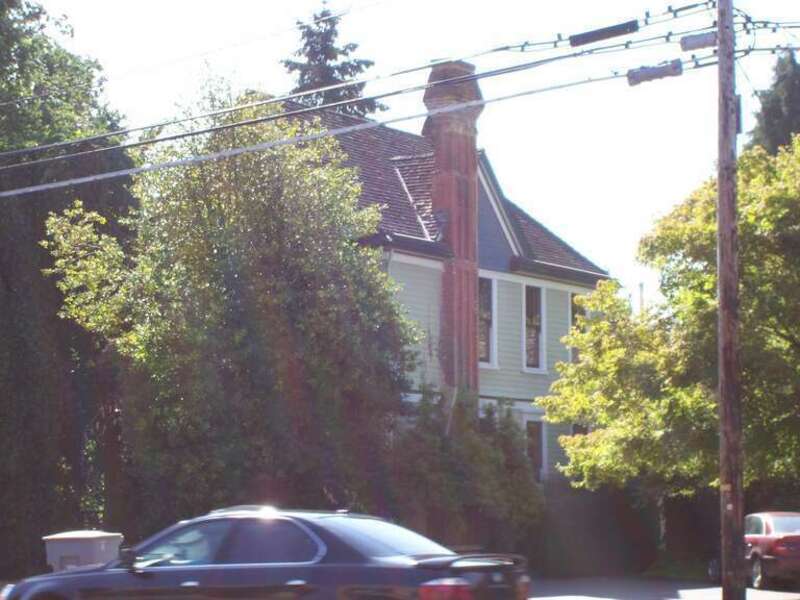 Hadley Locke House in Corvallis. Hopefully there will be a better picture in a few months when all the leavs fall off the trees sournding the house. Listed on the National Register of Historic Places.