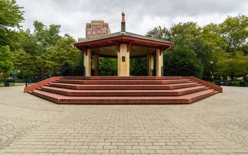 Gazebo, Hamilton Park, Jersey City, New Jersey.