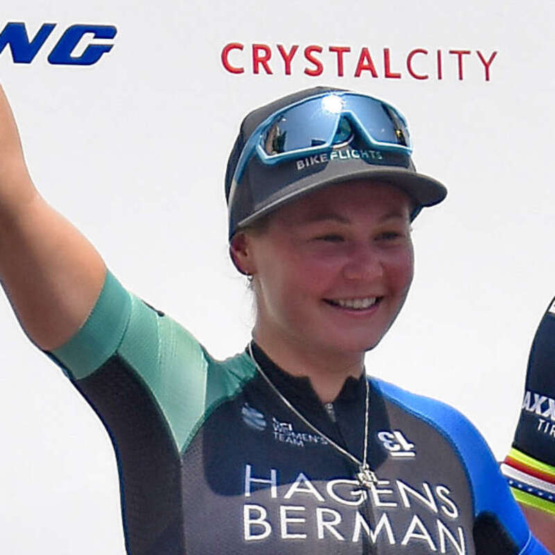 Women's Pro race at the 2019 Armed Forces Cycling Classic in Clarendon (Arlington) VA Sunday June 2, 2019.Winner was Kendall Ryan of Team TIBCO-Silicon Valley Bank. 2nd Natalie Redmond (Fearless Femme Racing p-b Altam) 3rd Harriet Owen (Hagens
