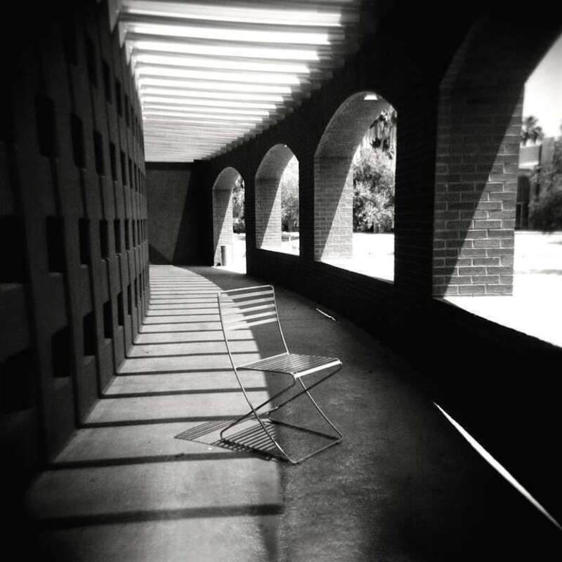 The Holga 120 TLR medium format camera in the 110 degree Arizona heat, June 2014.