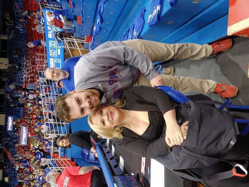 Holly Rowe at Allen Fieldhouse Lawrence, KS