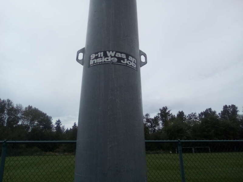 Infowars &quot;9-11 Was An Inside Job&quot; sticker.