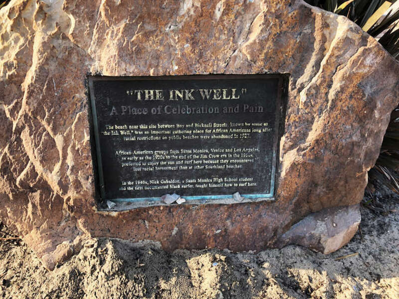 &quot;The Inkwell&quot; plaque: Bay Street Beach Historic District, Santa Monica, CA