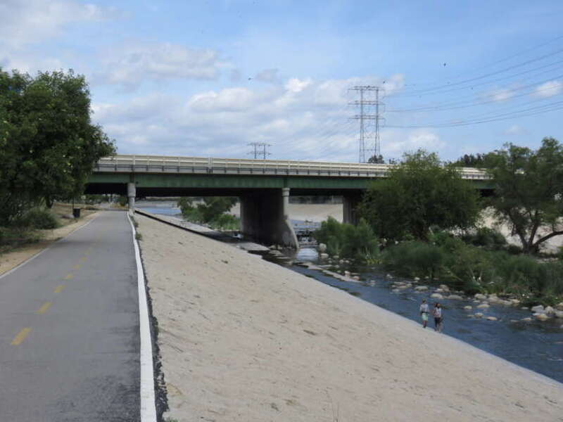 Interstate 5 bridge over the Los Angeles River in Glendale and Los Angeles, California in 2019