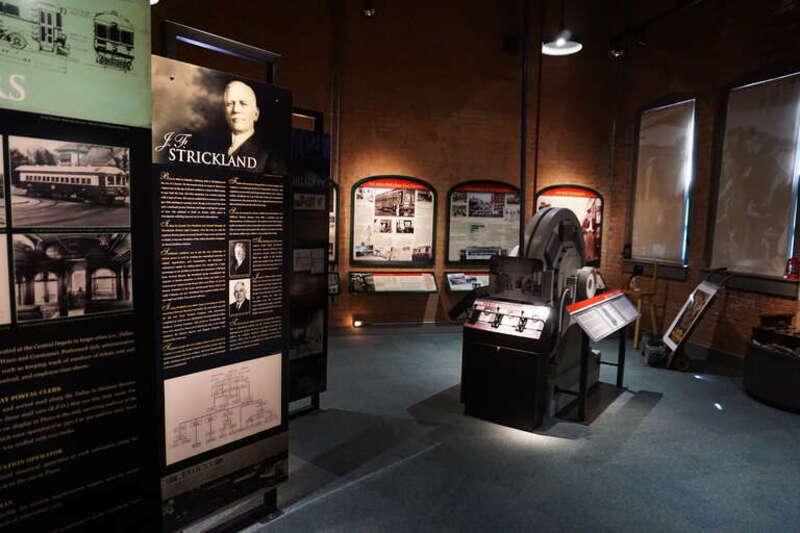 The interior of the Interurban Railway Museum in Plano, Texas (United States).