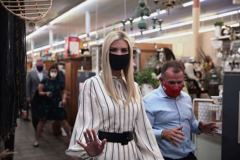 Advisor to the President Ivanka Trump speaking with business owners at a visit to the American Way Market in Chandler, Arizona.

Please attribute to Gage Skidmore if used elsewhere.
