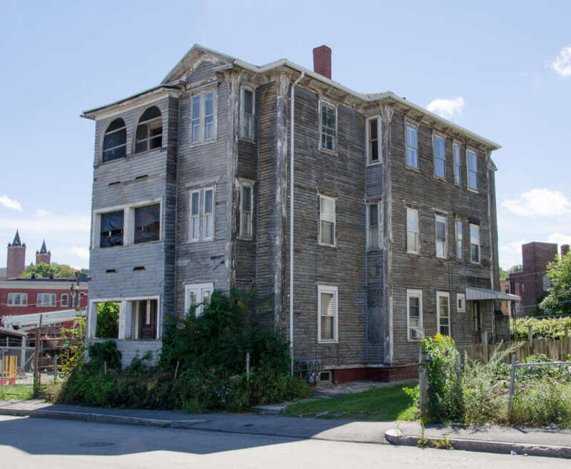 James McPartland Three-Decker, 17 Pond St. Worcester, Massachusetts.