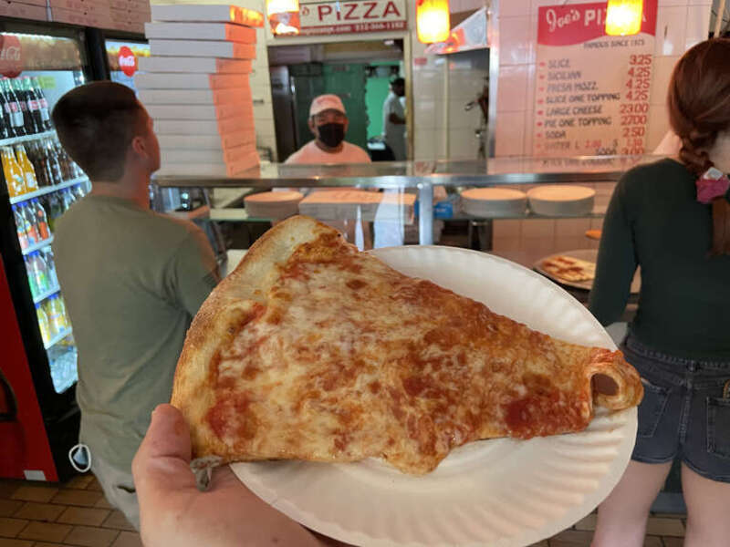 A regular slice from Joe's Pizza - August 2021