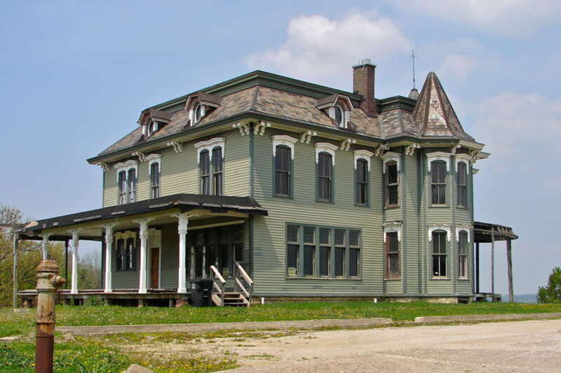 John Deere House on the NRHP since February 5, 2003. At 1217 11th Ave., high on a bluff in 	Moline, Rock Island County, Illinois.	The last home owned by inventor and industrialist John Deere. It was built in the Second Empire style. Currently