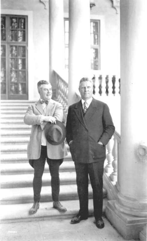 Local call number: RC15878Title: John McEntee Bowman (right) and George E. Merrick: Coral Gables, FloridaDate: 1926Photographer: http://floridamemory.com/solr-search/results/?q=collection:%22Florida Photographic Collection&quot; AND